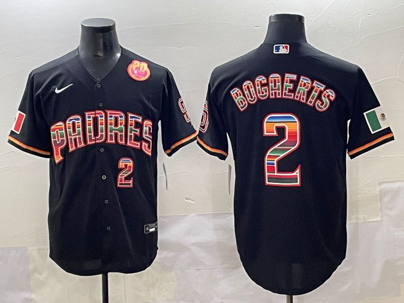 Men 2025 San Diego Padres #2 Bocaerts Black Game Nike MLB Jersey style 2